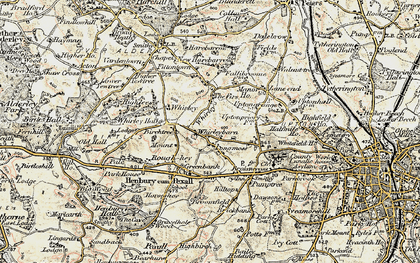 Old map of Whirleybarn in 1902-1903