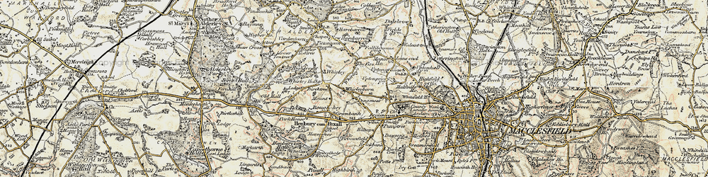 Old map of Whirley Hall in 1902-1903