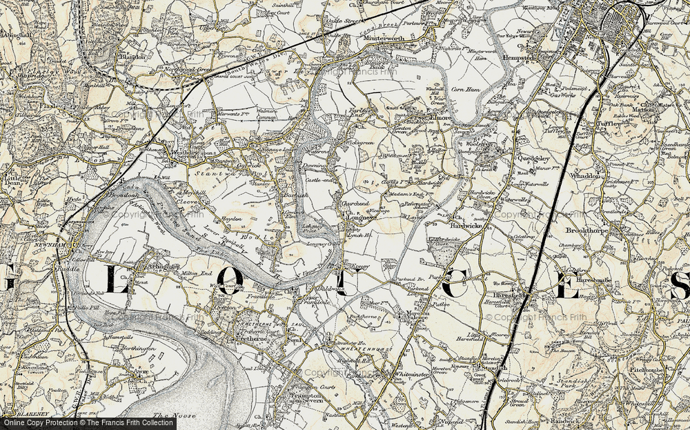 Old Map of Longney, 1898-1900 in 1898-1900