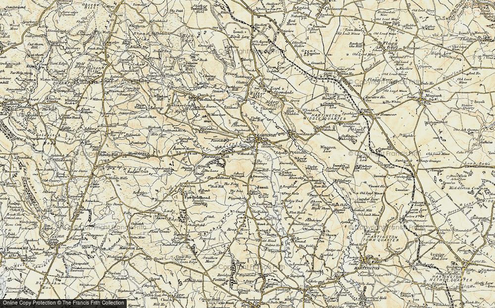 Old Map of Longnor, 1902-1903 in 1902-1903