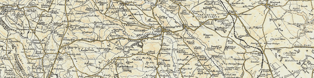 Old map of Longnor in 1902-1903