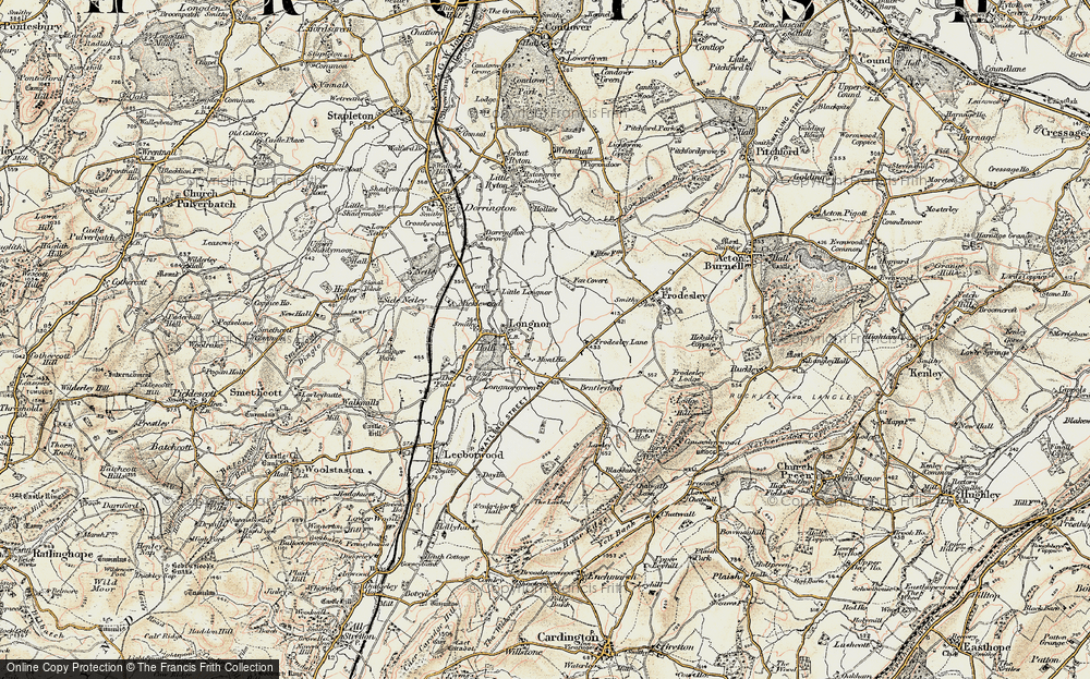 Old Map of Longnor, 1902 in 1902