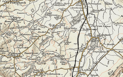 Old map of Longnor Park in 1902-1903