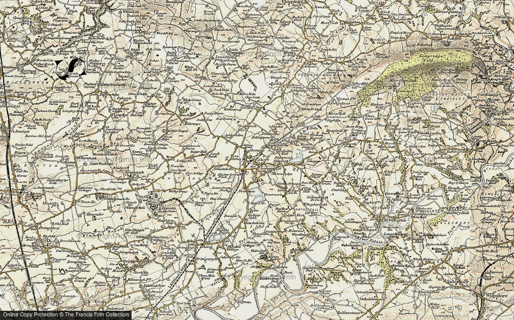 Old Map of Historic Map covering Alston Lodge in 1903-1904