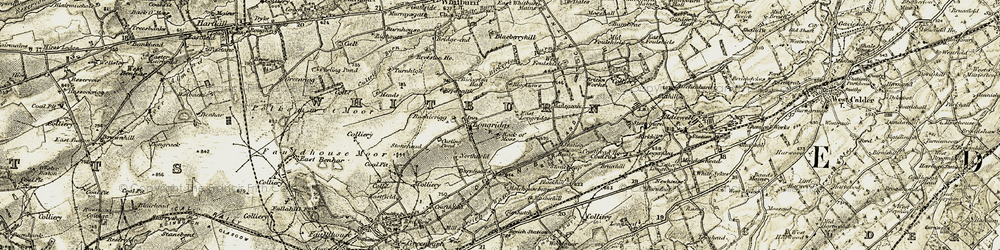 Old map of Longridge in 1904-1905