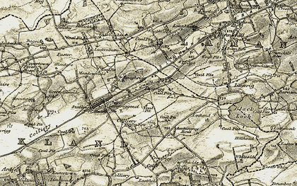 Old map of Longrigg in 1904-1905