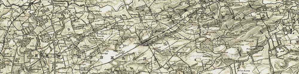 Old map of Longriggend in 1904-1905