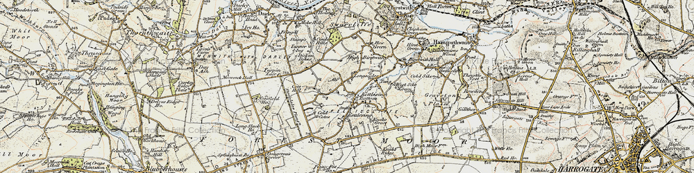 Old map of Longscales in 1903-1904