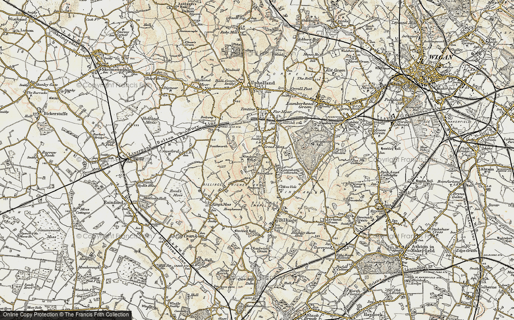 Old Map of Longshaw, 1903 in 1903