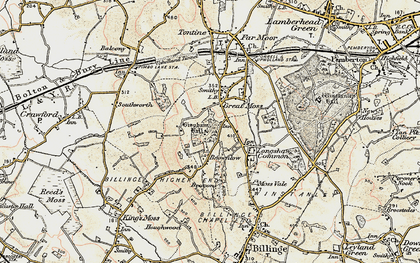 Old map of Longshaw in 1903