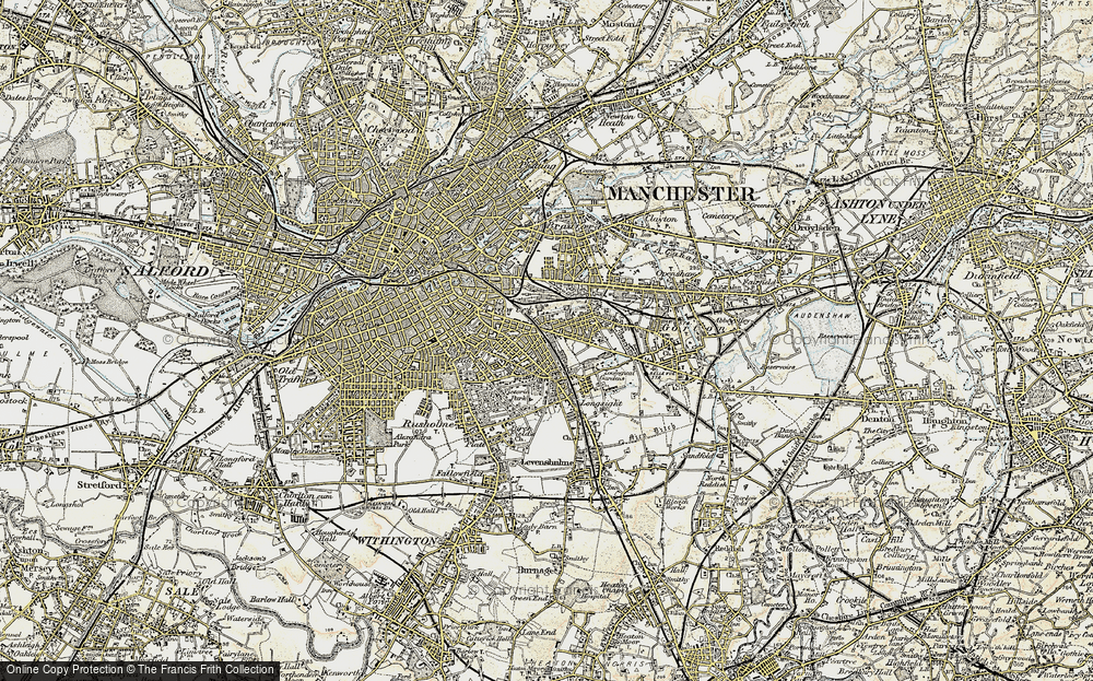 Old Map of Longsight, 1903 in 1903