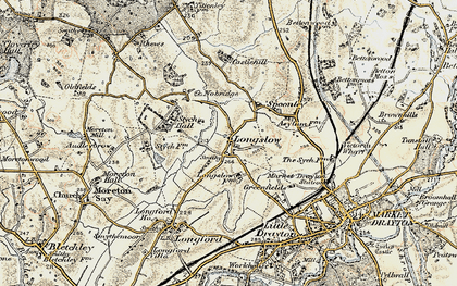 Old map of Longslow in 1902