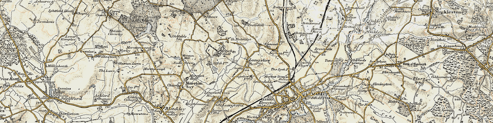 Old map of Longslow in 1902