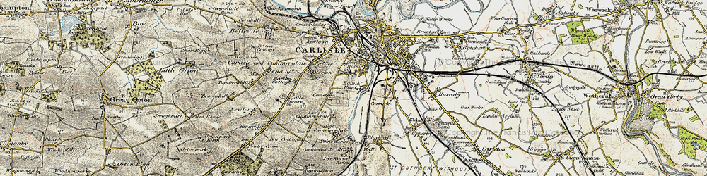 Old map of Longsowerby in 1901-1904