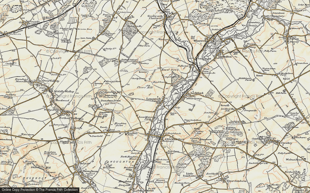 Old Map of Longstock, 1897-1900 in 1897-1900