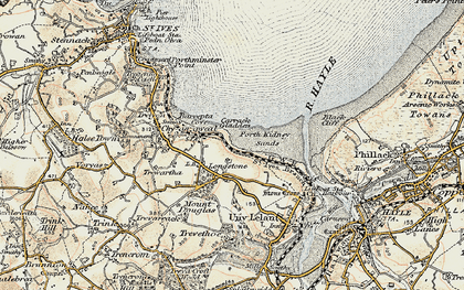 Old map of Longstone in 1900