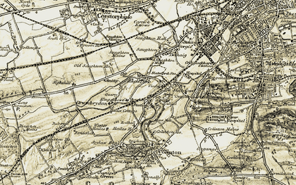 Old map of Longstone in 1903-1904