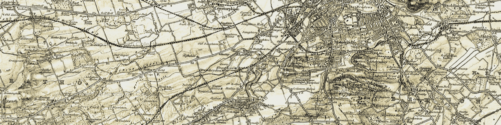Old map of Longstone in 1903-1904