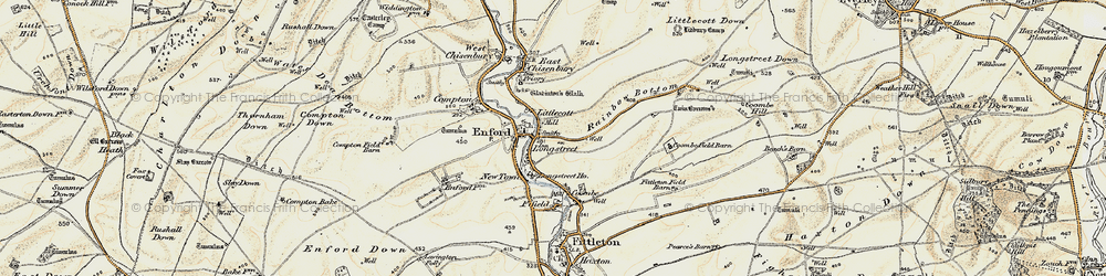 Old map of Longstreet in 1897-1899
