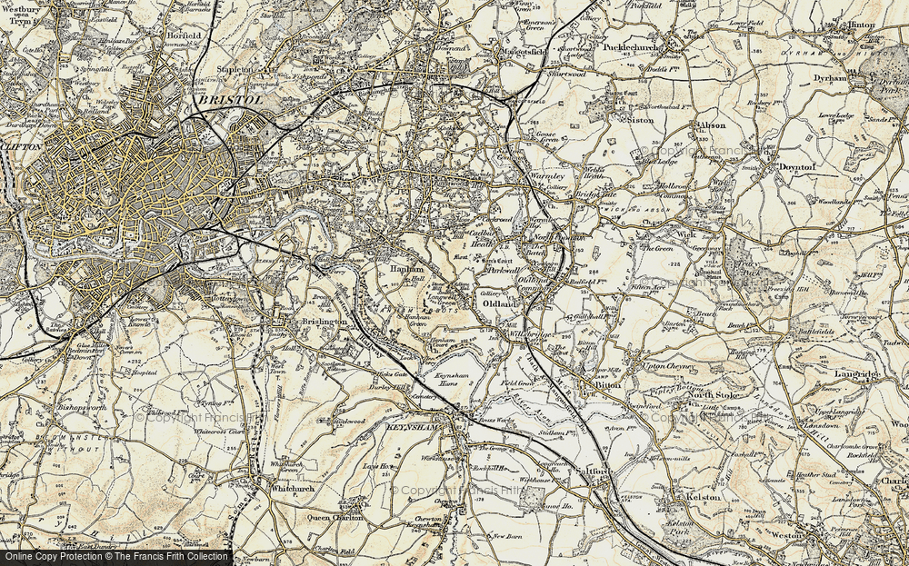 Old Map of Longwell Green, 1899 in 1899
