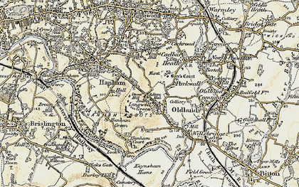 Old map of Longwell Green in 1899