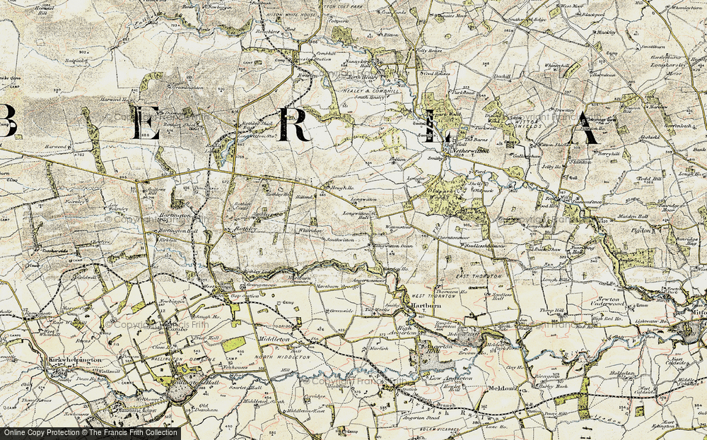 Old Map of Historic Map covering Whitridge in 1901-1903