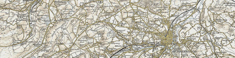 Old map of Longwood Edge in 1903