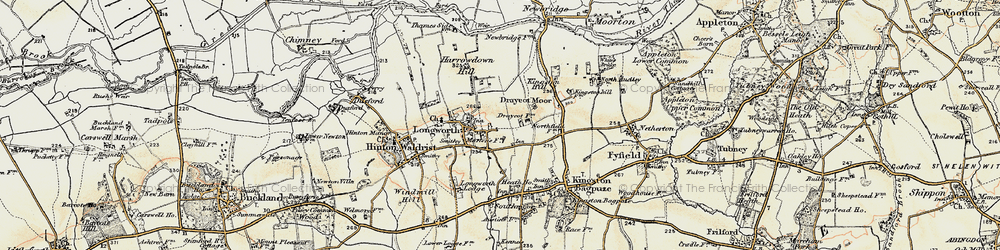 Old map of Longworth in 1897-1899