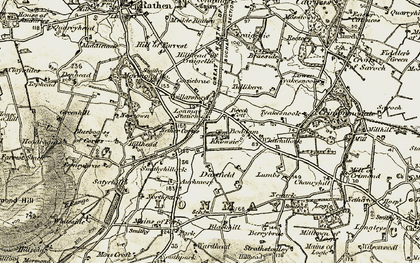 Old map of Lumbs in 1909-1910