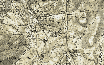 Old map of Lonmore in 1909-1911