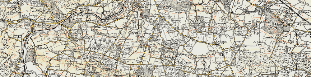 Old map of Loose in 1897-1898