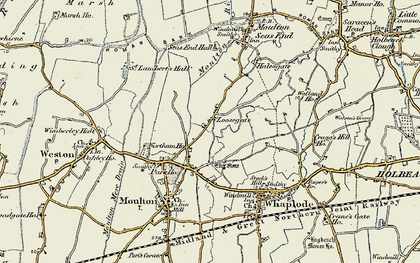 Old map of Loosegate in 1901-1902