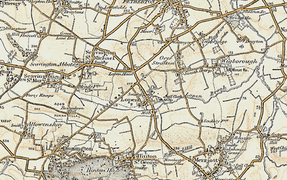 Old map of Lopen in 1898-1900