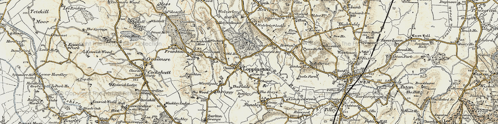 Old map of Loppington in 1902