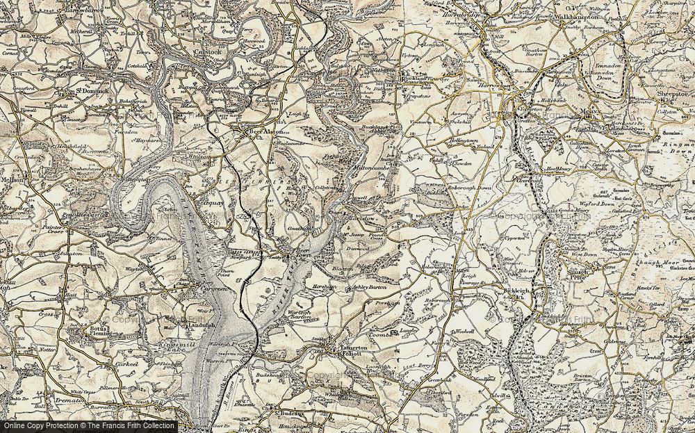 Old Map of Lopwell, 1899-1900 in 1899-1900