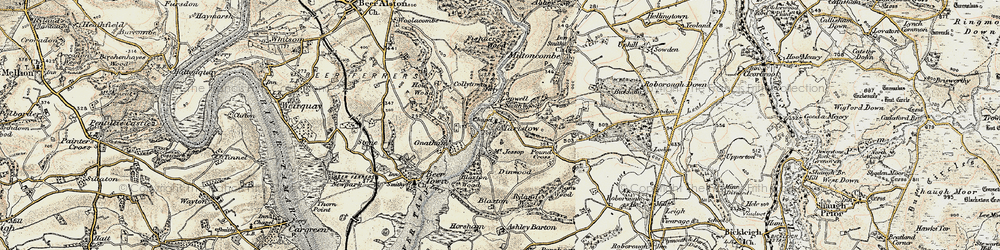 Old map of Lopwell in 1899-1900