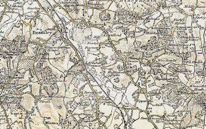 Old map of Lordshill Common in 1897-1909
