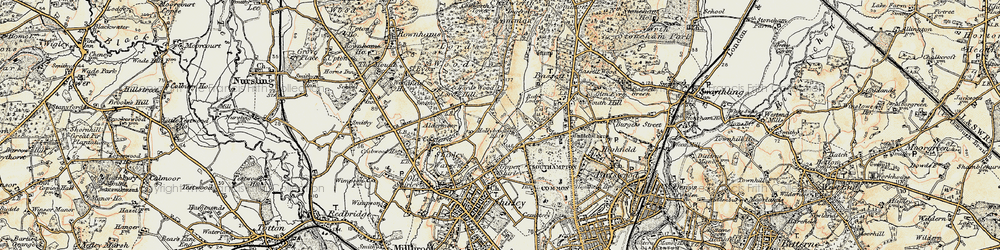 Old map of Lordswood in 1897-1909