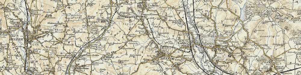 Old map of Loscoe in 1902
