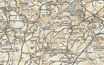 Old map of Loscombe in 1899