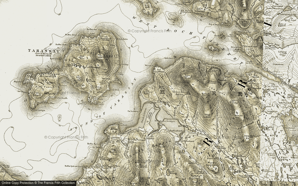 Old Map of Losgaintir, 1908-1911 in 1908-1911