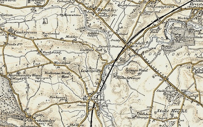 Old map of Lostford in 1902
