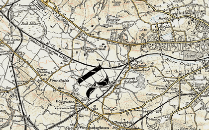 Old map of Lostock in 1903