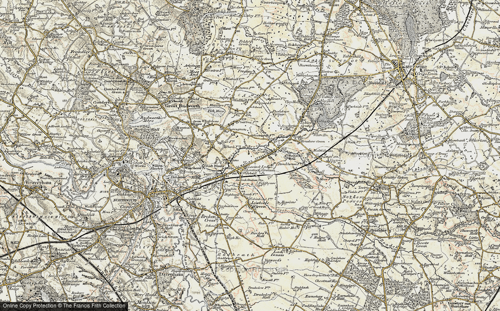 Old Map of Lostock Gralam, 1902-1903 in 1902-1903