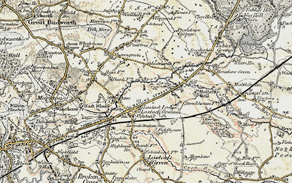 Old map of Wincham Brook in 1902-1903