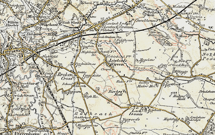 Old map of Lostock Green in 1902-1903