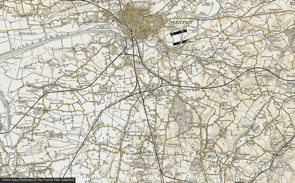 Old Map of Lostock Hall, 1903 in 1903