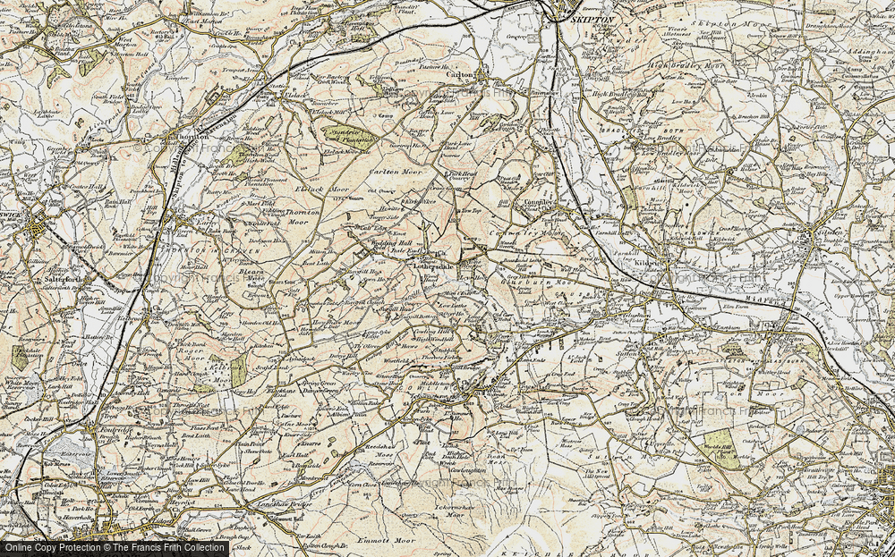 Old Map of Historic Map covering High Windhill in 1903-1904