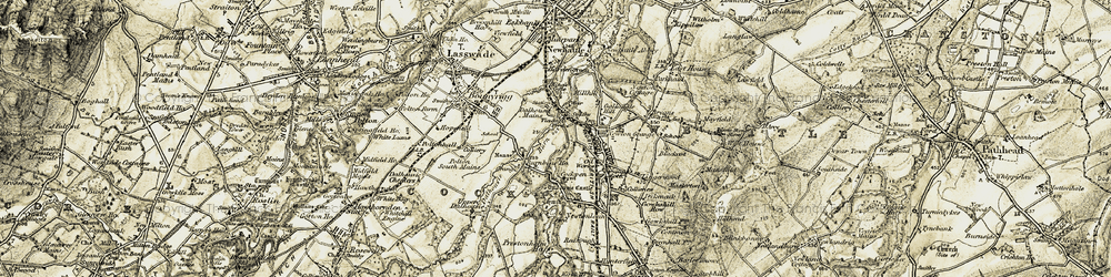 Old map of Burnbrae Ho in 1903-1904