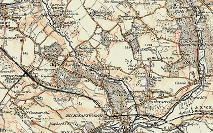 Old map of Thurlwood Ho in 1897-1898